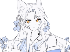 잔월 속에 피어난 눈꽃