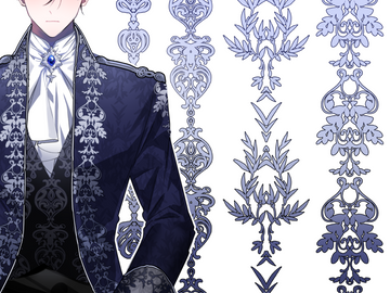 로맨스 판타지 복식 문양 브러쉬 7종 [2탄]