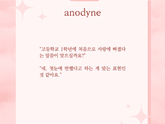 1. anodyne (진통제)