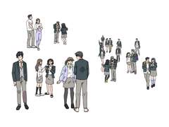 [무료 / 클튜 2D 소재] 학생 모브 20여명 배포