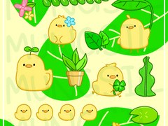 [ 유료 ] 병아리의 나들이 PNG 스티커