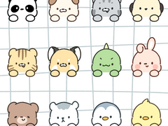 [ 유료 ] 빼꼼 동물 PNG 스티커