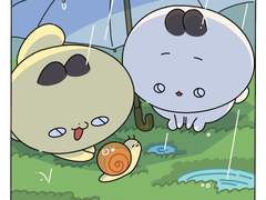 비 오는 날 달팽이