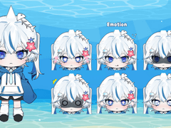 SD 전신 버츄얼 모델 일러스트 커미션