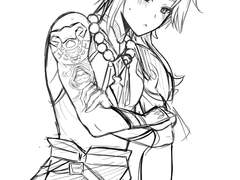 [원신소/소/타르탈리아/루미네/루미네긴머리버전]낙서