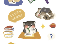 오늘도 열공 스티커