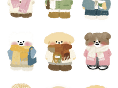 겨울코디모음집 스티커