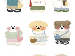 봄코디모음집 스티커