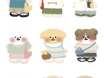 봄코디모음집 스티커