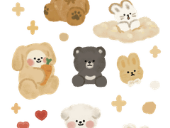 뽀송뽀송 친구들 스티커