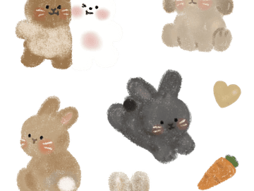 산토끼 친구들이랑 스티커