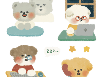 일하는 하루 스티커