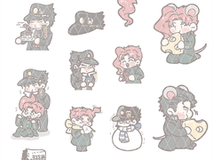 죠죠 승화 스티커_도안배포