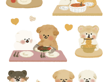 즐거운 식사시간 스티커