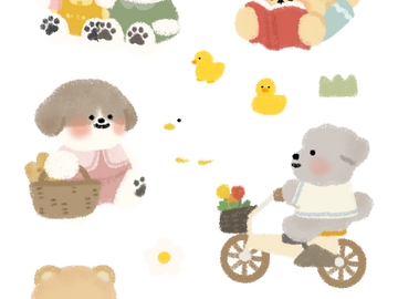 피크닉숲 스티커