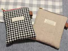 핸드메이드 누빔 파우치