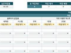 자캐 커뮤 운영 일정 관리표