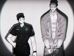 교도소 호열백호 아크릴스탠드 도안 유료 배포