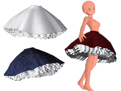 풍성한 레이스 치마 소재