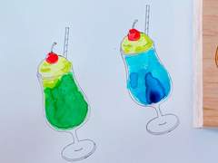 [ 스탬프 도안 ] 메론 소다