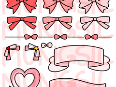 [ 유료 ] 리본 PNG 스티커