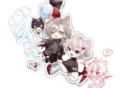 쿠로노와 왕냥코 아크릴 도안배포