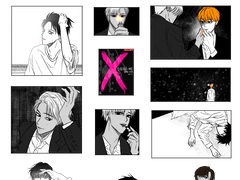 신음개 스티커 도안