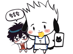 센루/ 대협태웅 SD멍냥 무료 도안