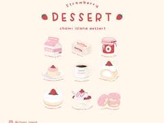 CHOMI set│ apk 스트로베리 디저트 세트 카카오톡 테마 - 안드로이드