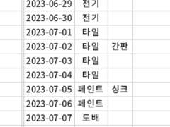 고시원 리모델링 일정
