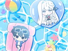 바닷가에서 두둥실