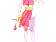 비유 LD 뒷모습 전신 그림