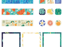 여름 패턴 스티커 (2)