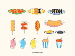 학교 앞 분식집 스티커