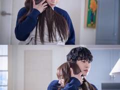 다친거 보고나서 계속 걱정하는 은재한테 리셋키스하는 우진이