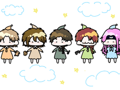 세포신곡 시나노, 이소레, 사네미츠, 린, 에네인 요정 키링 도안