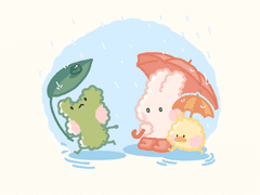 비오는 날의 삼총사