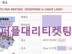 세븐틴 콘서트 인터파크 직링 판매