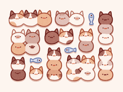 [굿노트] 쫀득쫀득 당고양이 스티커