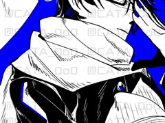 흑백 선화 포인트컬러 흉상 구도 오마카세 커미션