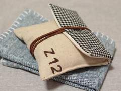 핸드메이드 린넨 스트링 파우치