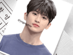 엔시티 마크 파란 티 증명사진 도안