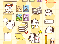 [ 유료 ] 공부하는 멍뭉이 PNG 스티커