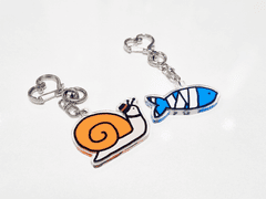 [키링 도안] 다자이&츄야 고등어달팽이