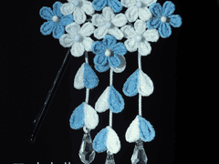 마름모 꽃 머리핀