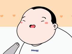 현필이 턱살 꾹꾹이