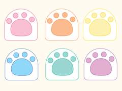 동물 발바닥 스티커