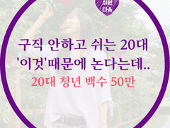 구직 안하고 쉬는 20대, '이것'때문에 논다는데..