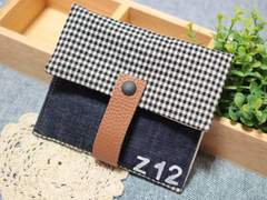 핸드메이드 데님 파우치