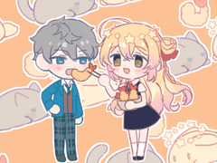 🍊[닫음]간단 동물화 배경 + SD 2인🍊